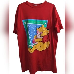 2032) Vintage Disney Winnie the Pooh Pajama Oversize Sleep Shirt One Size